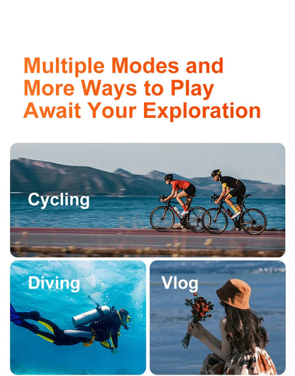 4K Action Camera 1080P 30FPS 170° Wide Angle Lens Outdoor Diving And Riding Sports Camera Ultra HD Pixels Sports Camera