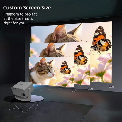 2025 Hot Projector 650 ANSI Android 13 Portable 4K Native Wifi 6 Bluetooth 5.2 1080P Auto Keystone Correction Home Projectors