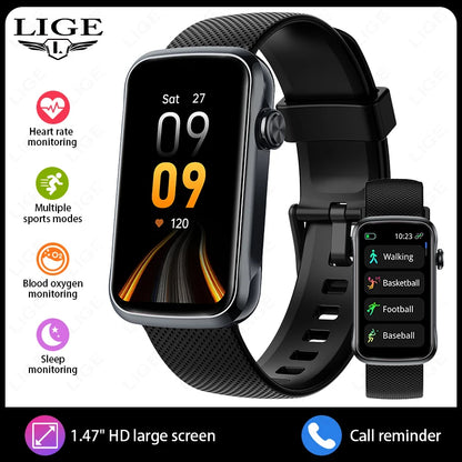 1.47inch Smart Watch Men Women Smart Bracelet Heart Rate Step Count Sports Health Monitoring Waterproof Men's Sports Smart Watch