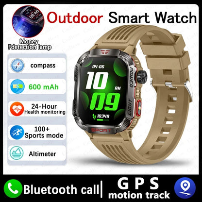 For Huawei GPS Outdoor Sport LED Light Smartwatch Men 600mAh Large Battery Cash Verification Function Bluetooth Call Smart Watch