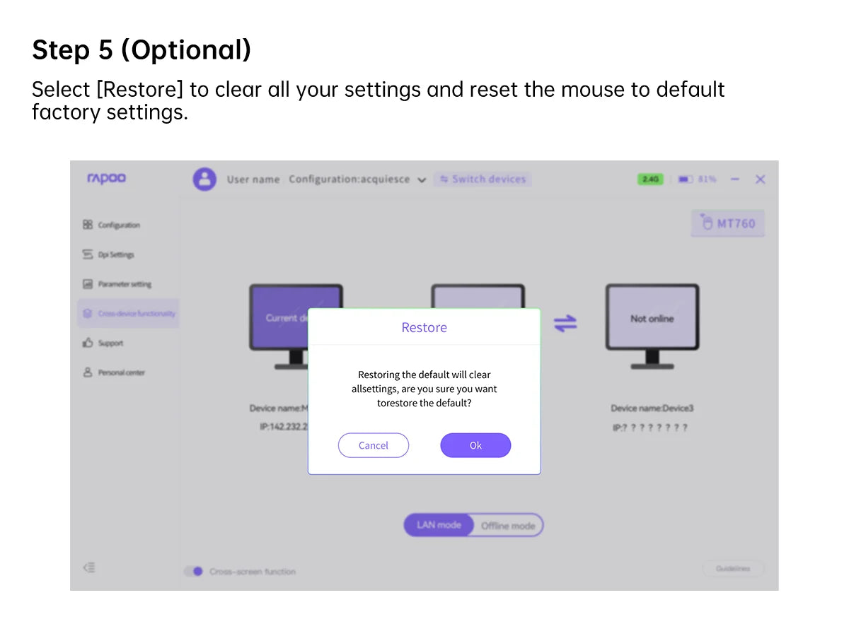 Rapoo MT760L/MT760M Multi-mode Rechargeable Wireless Mouse Ergonomic 4000 DPI Support Up to 4 Devices Bluetooth Mouse