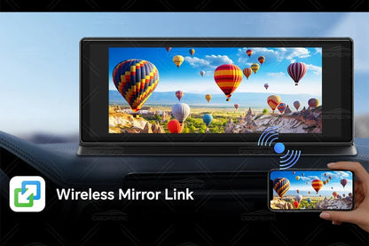 Dash Cam 5K Front Rear Car Camera Wireless CarPlay & Android Auto  WiFi GPS 11.3" Touch Screen GPS Navigation Night Vision DVR