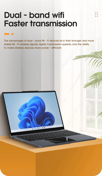 15.6" Ultra Slim Laptop 16GB RAM 512GB SSD Intel N5095 Notebook 1920*1080 FHD Screen Windows 10 Office Study Portable Computer