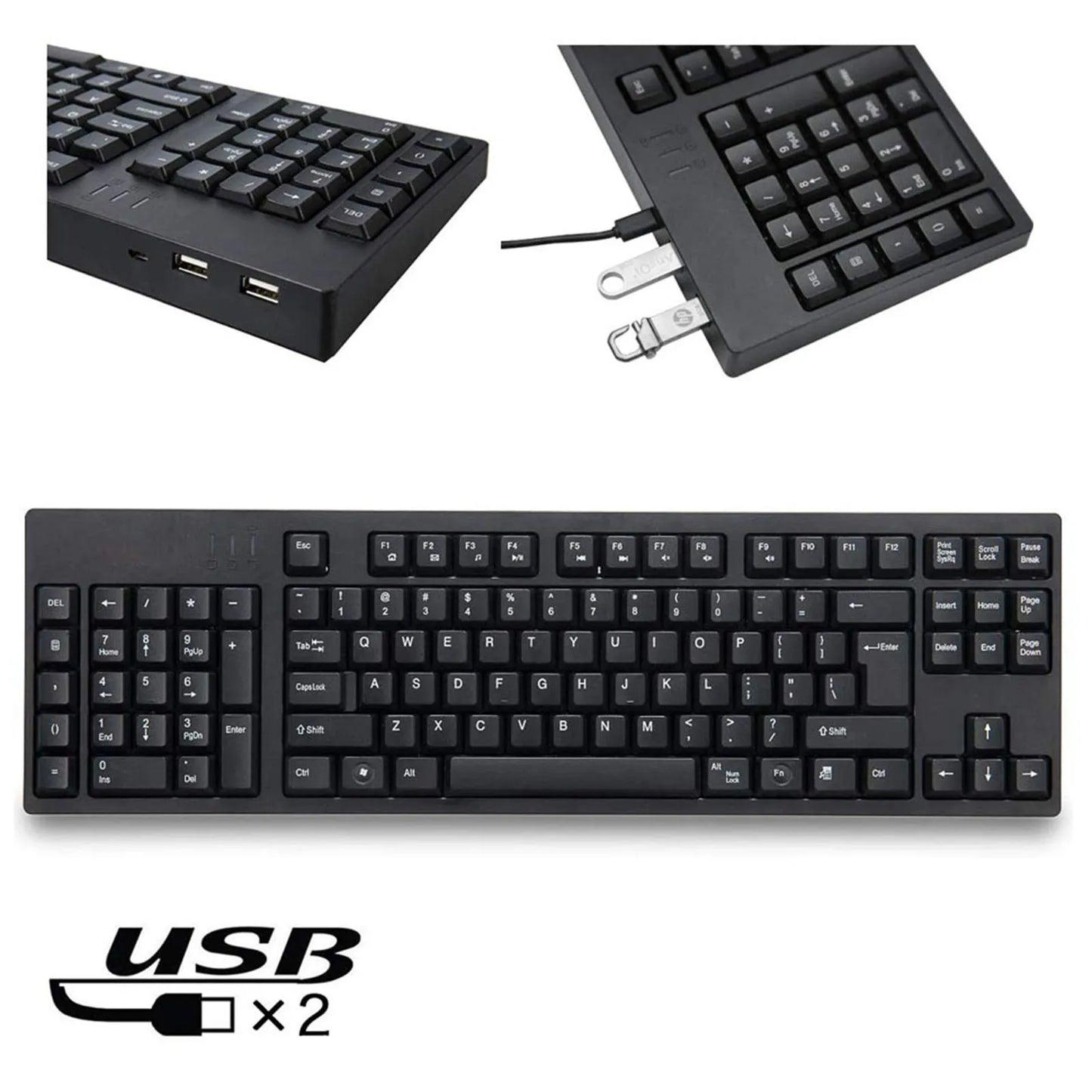 Keyboard left handed keyboard Left Handed Keyboard Ergonomic Full Size Dual USB Interface 109 Keys Keyboard for Computer Laptop