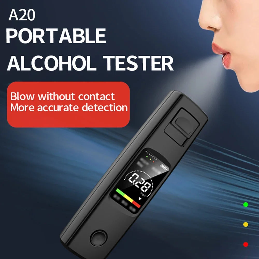 Xiaomi Alcohol Detector Portable Professional High Sensitivity Type-c Charging Breathalyzer Drunk Driving Car Electronic Tool