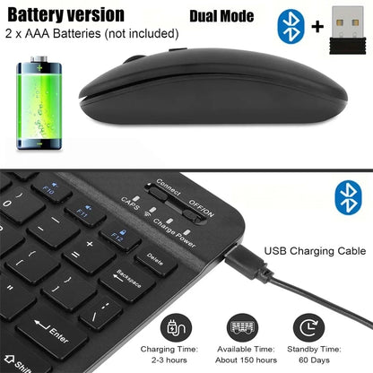 Xiaomi Wireless Bluetooth Keyboard And Mouse Ultra-Slim 10 Inch Magnetic Tablet For IPad Huawei Tablets Phones Rechargeable
