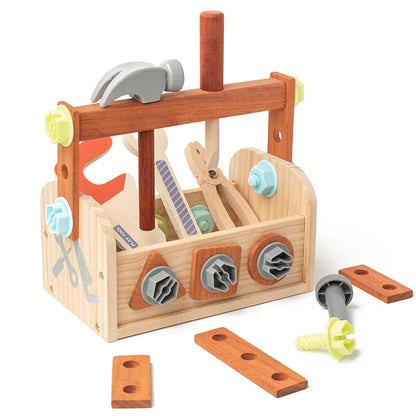Wooden Tool Toy Set Includes a variety of tools like hammers and wrenches Kids can pretend to be little craftsmen and have a bla
