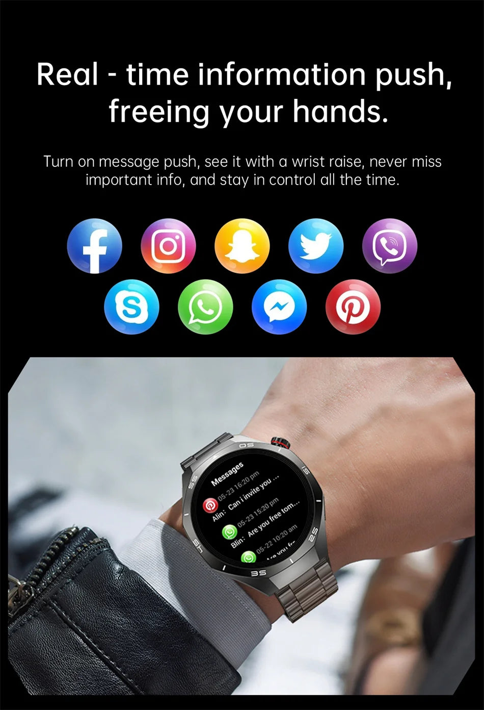 2025 Brand New Watch 5 Smartwatch Real AMOLED HD Screen 360*360 Heart Rate Bluetooth Call Waterproof Men Smart Watch Android IOS