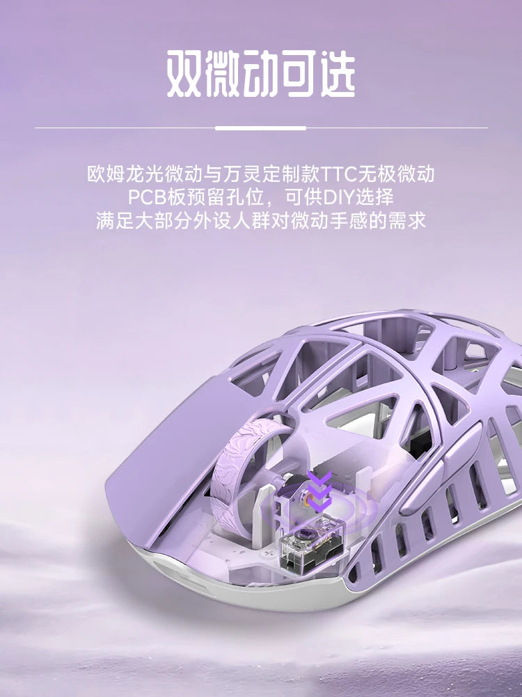 Wlmouse Mini Pro Mouse Beast X Mini Pro Mouse Magnesium Alloy Mouse Cute Lightweight Wireless Game Mouse (No holes)