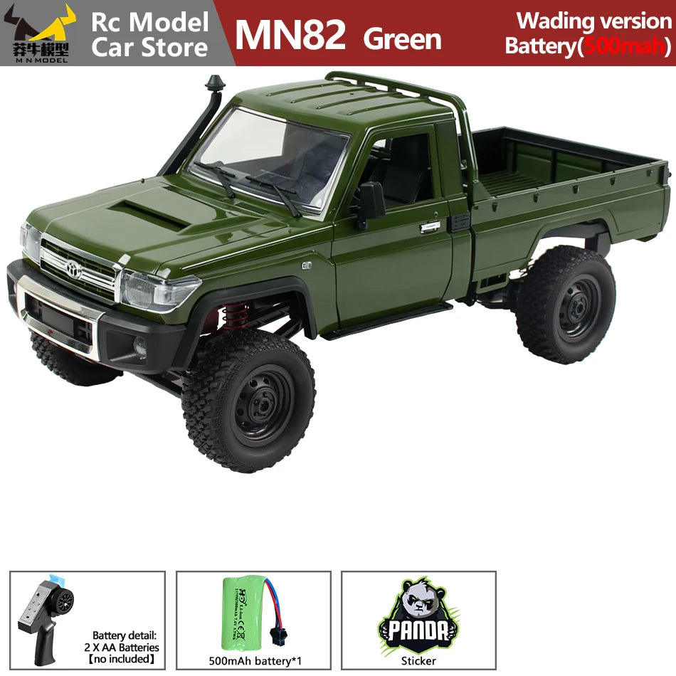 MN MODEL 1:12 4WD RC Panda Off-road Diving Car Adventure Terrain Vehicle Wading Rock Crawler Climbing Gun Truck Toy for Adult