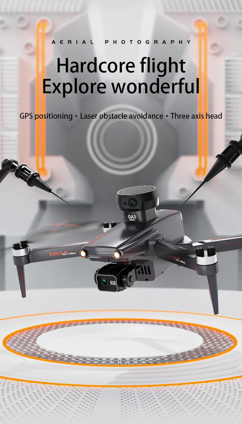 jjrc M105 3-axis Gimbal Screen Control relay version 4.5inch Remote Control Folding GPS Drone Brushless Obstacle Avoidance 8K HD