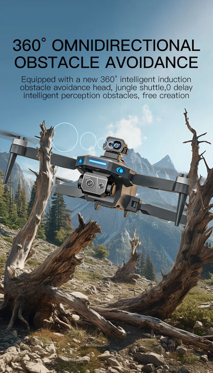 8K HD dual camera GPS drone gimbal 360 ° laser obstacle avoidance brushless quad-axis foldable aircraft