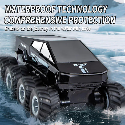 JHD For JJRC Q218 2.4g Amphibious Rc Remote Control Car Eight Wheel Stunt Car Amphibious All Terrain Four-Wheel Drive Climbing