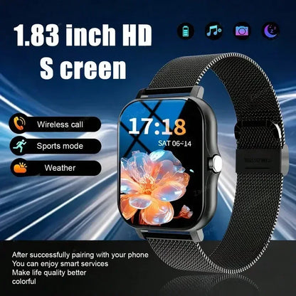 2025 Smart Watch 1.83'' Touch Screen - Bluetooth Calls, Heart Rate/Sleep Monitor, 50 Sports Modes, Waterproof