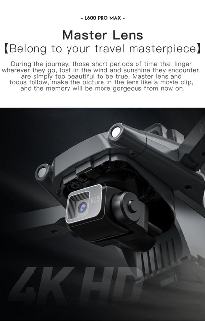 L600 PRO MAX GPS Drone Professional 4K 3-Axis PTZ HD Dual Camera Obstacle Avoidance Brushless Motor 5G WIFI RC Quadcopter Toys