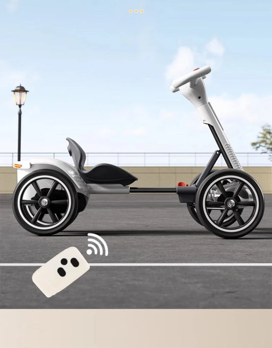 Kids Electric Ride-On Car, 4-Wheel RC Kart w/ Remote Control, Rechargeable Battery-Powered Toy Vehicle