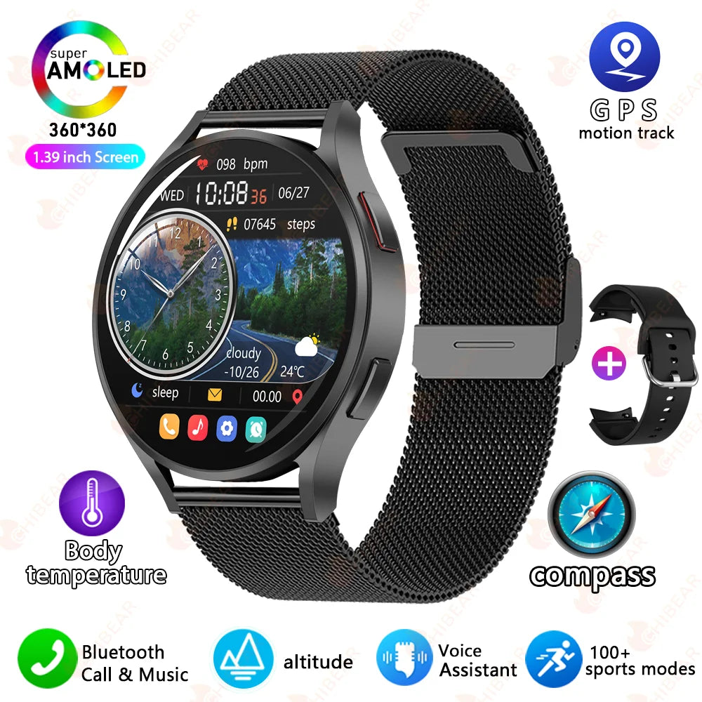 2025 New Watch 6 Pro Customized Watch Face Voice Call smartwatch Men GPS Sports Fitness Tracker Women Smart Watch IOS Android