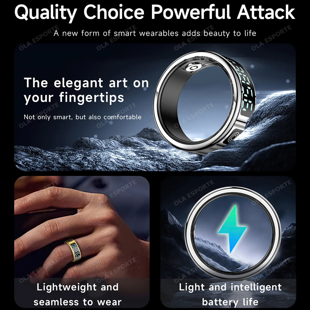 Xiaomi Smart Ring 2025 Display Screen Gestures Control Video 5ATM Waterproof Remote Camera Blood Oxygen Monitor Sports ring New