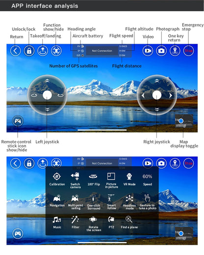 New N800 Pro2 GPS Drone Professional 8K HD Camera With Obstacle Avoidance 3-Axis Gimbal Brushless 5G WIFI FPV RC Dron Quadcopter