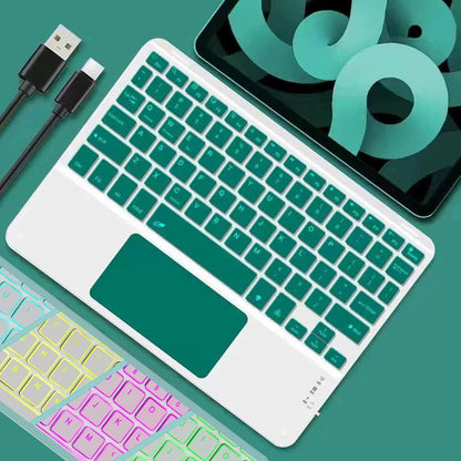 Backlit Keyboard for IPad 11th 2025 11 Inch A16 Air 13 Air11 M3 2025 Pro 11 Touch Keyboard for Galaxy Tab S10 Bluetooth Keyboard