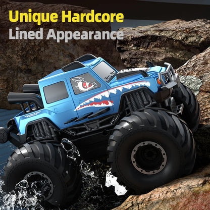 KBDFA Q215 Amphibious RC Car 2.4G 4WD Remote Control Truck Climbing Off Road Waterproof Armored Vehicles Kid Toys Gift