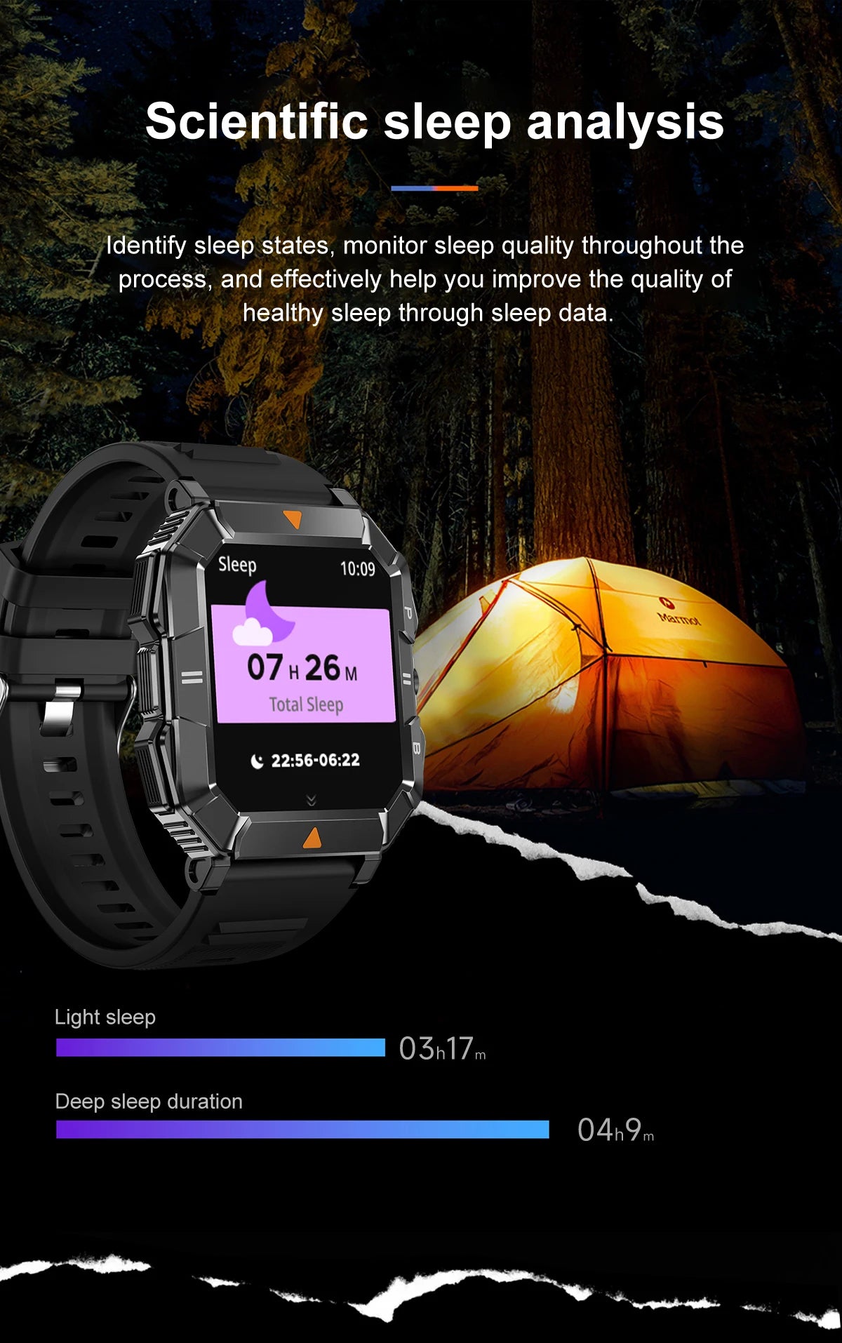 New Outdoor Rugged Military GPS Sports Track Smartｗatches Men's Waterproof Bluetooth Call Voice Assistant Heart Rate Smart Watch