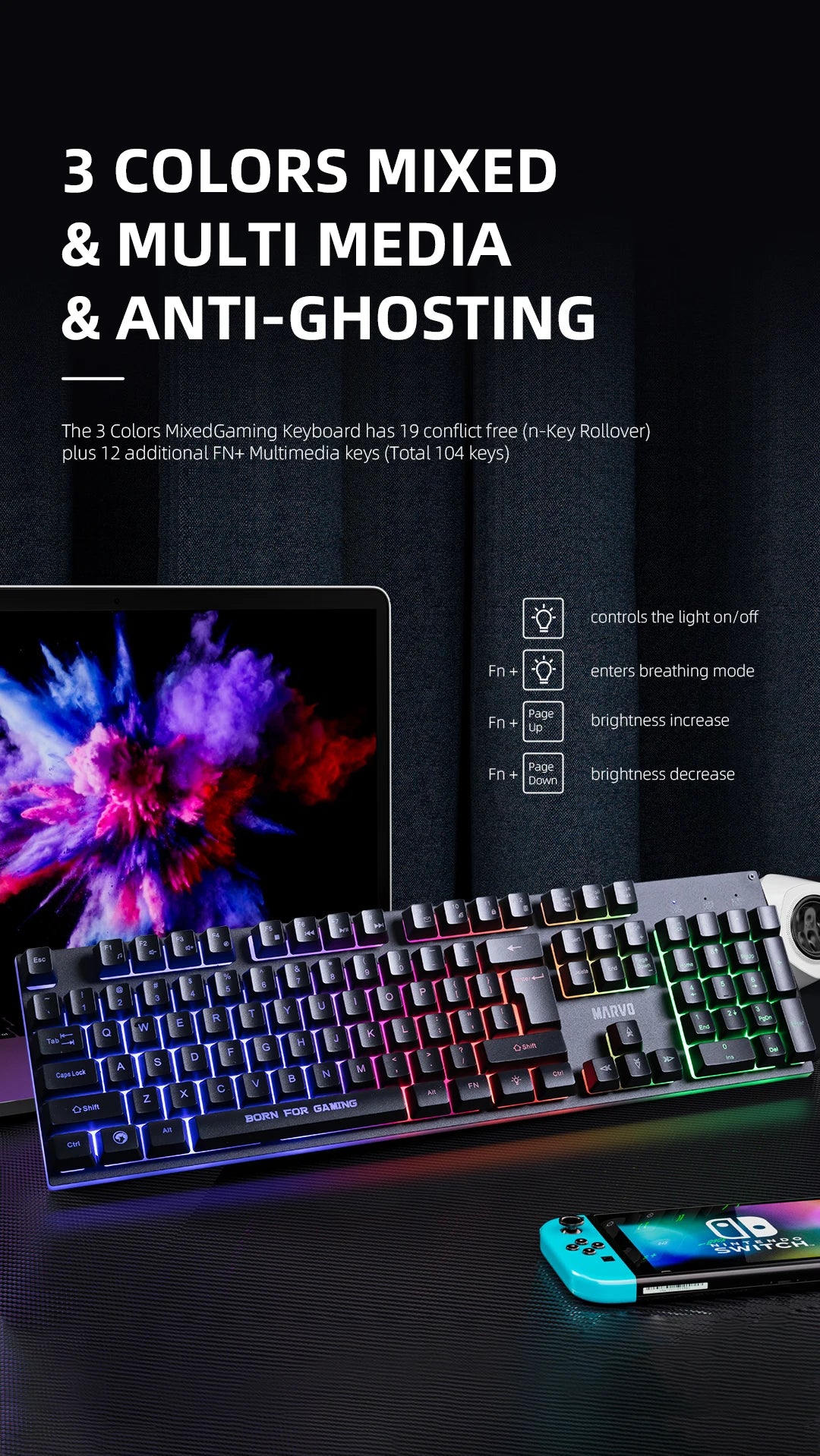Gaming Keyboard And Mouse It Contains Keyboard+Mouse+Headphone And Mouse Pad Set, RGB,Game Wired Keyboard And Mouse Sets