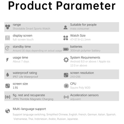 2025 New Smartwatch with Camera 32Mb+512MB Memory Recording Video Multifunctional Watch Men's Sports Smart Watch Women's