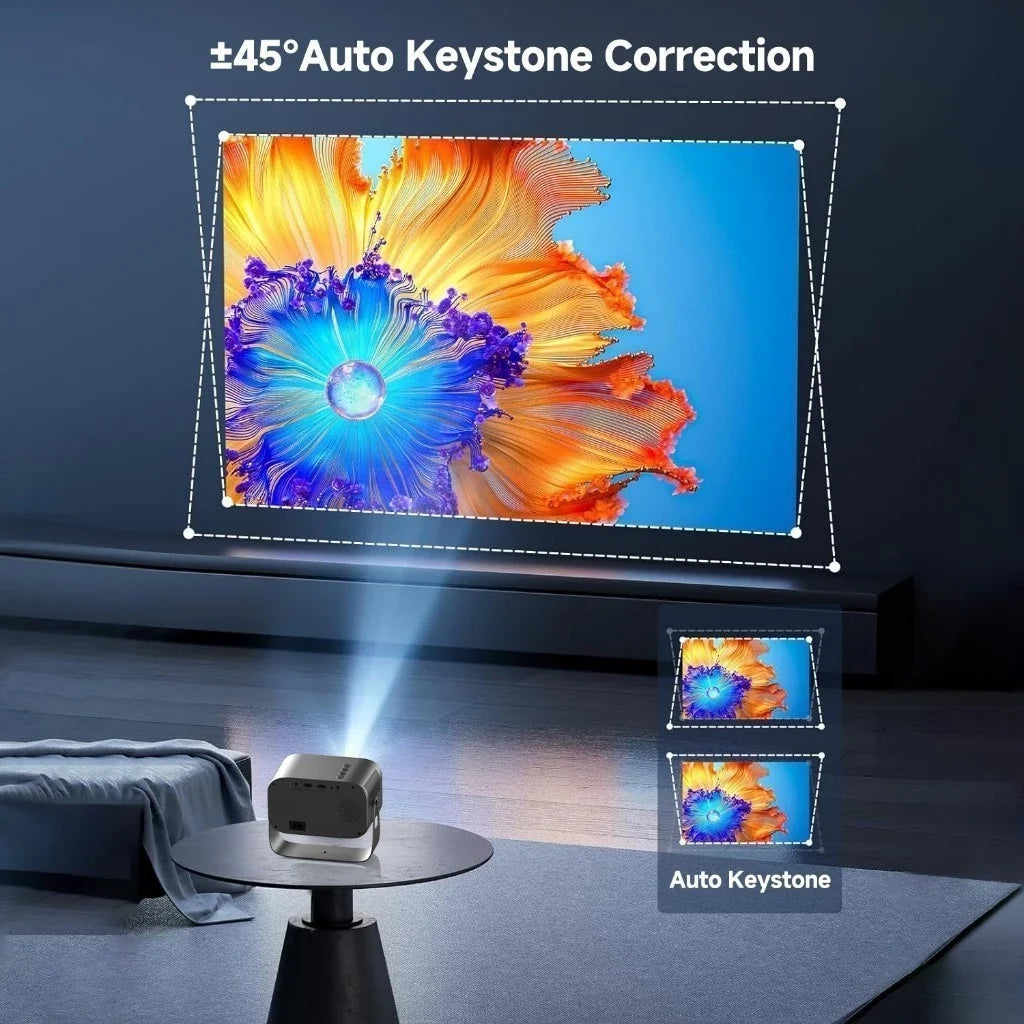 Projector 4K Android11.0 380 ANSI Native 1080P Wifi6 BT5.0  Home Cinema Outdoor Portable Projector