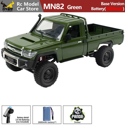 MN MODEL 1:12 4WD RC Panda Off-road Diving Car Adventure Terrain Vehicle Wading Rock Crawler Climbing Gun Truck Toy for Adult