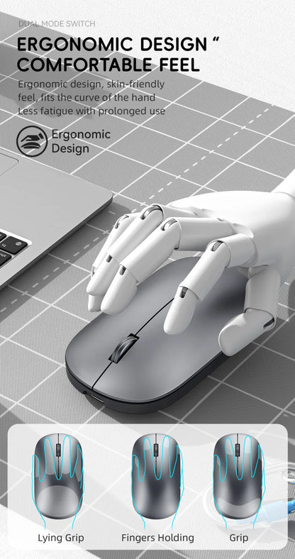 Xiaomi Bluetooth Wireless Mouse Dual Mode DPI Adjustable 2.4G Type-C Rechargeable Silent Ergonomic Morandi Portable Office Mouse