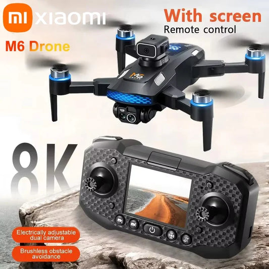 Xiaomi M6 Drone 8K Professional Aerial HD Camera 5G WIFI Intelligent Obstacle Avoidance With Screen Remote Control Drone Toys