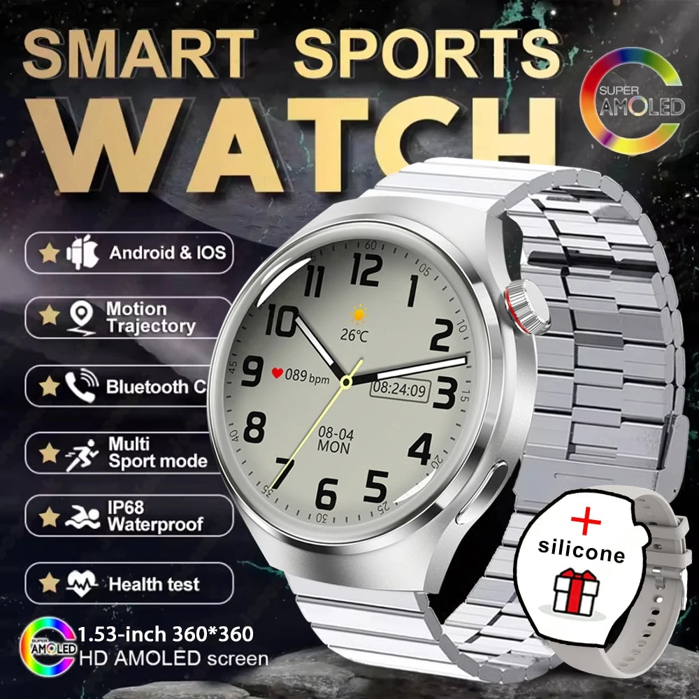 2025 New Fashion Ladies Smart Watch Full Screen Touch Health Monitoring Waterproof Blue Call Smartwatches Android IOS
