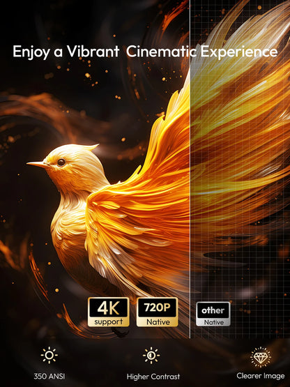 VEVSHAO A12 Projector Mini Portable  LED Video Android 13.0 WIFI 6 Mirror SmartPhone for 1080P 4K Video Home Cinema Projector