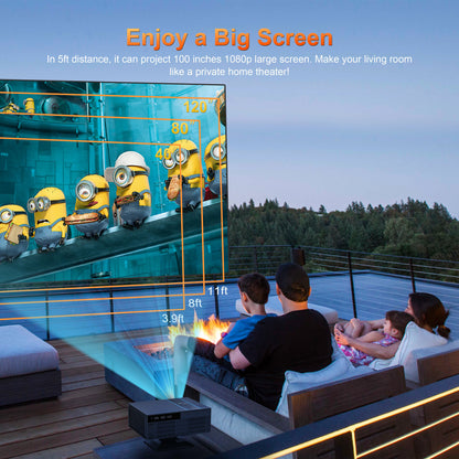 Digital Projector Support Projectors 4k Portable Autofocus 380Ansi Android 13 WiFi 11 BT5.2 Home Portable Mini Projector