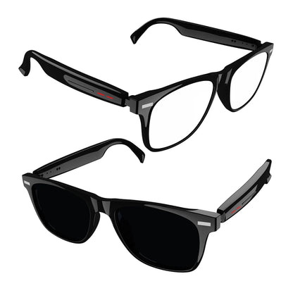 Smart Glasses with Touch Control and Bluetooth Connection Ideal for Listening to Wireless Earbuds and Using Smartwatch Features
