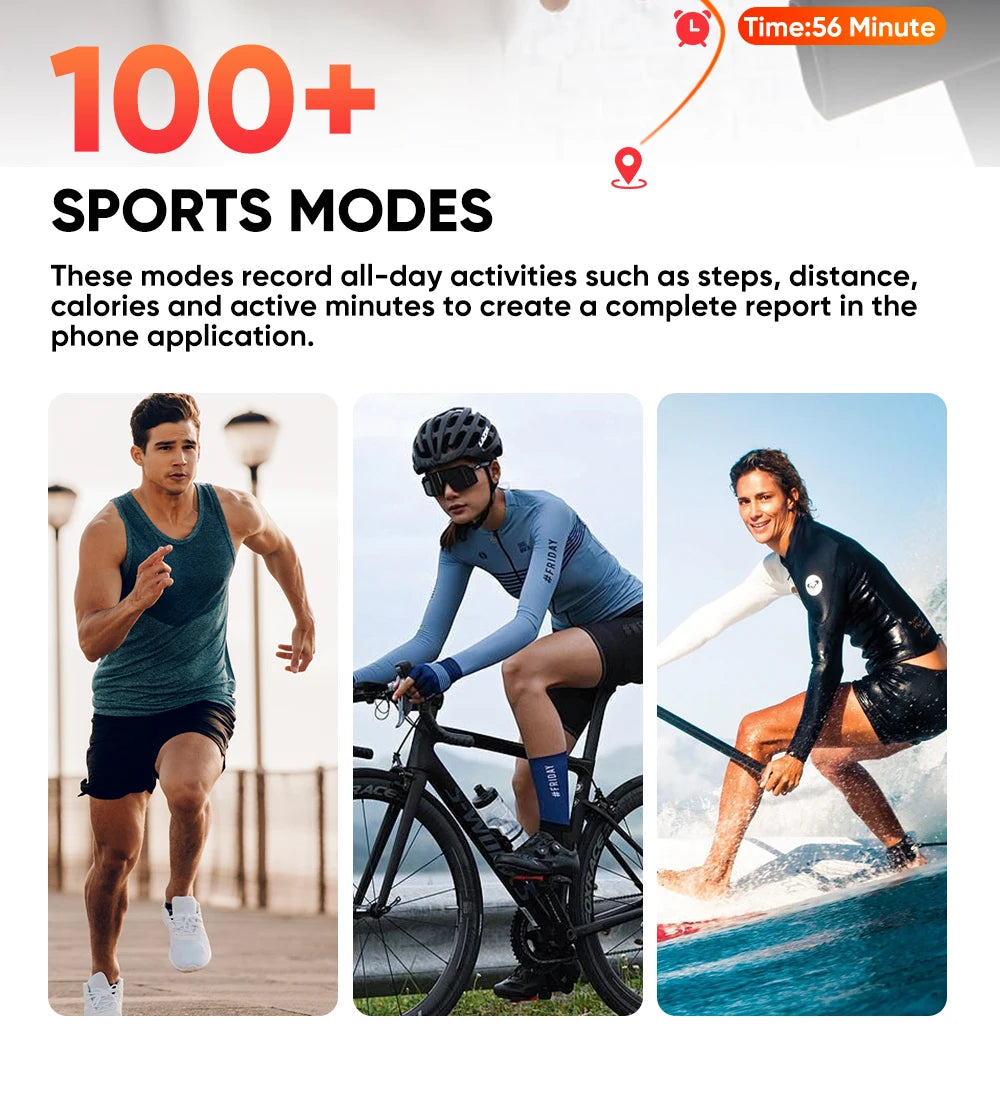 Smart Watch for Men Women, 1.85" HD Screen Fitness Tracker, 100+ Sport Modes, Heart Rate/Sleep Monitor, for Android/iPhone