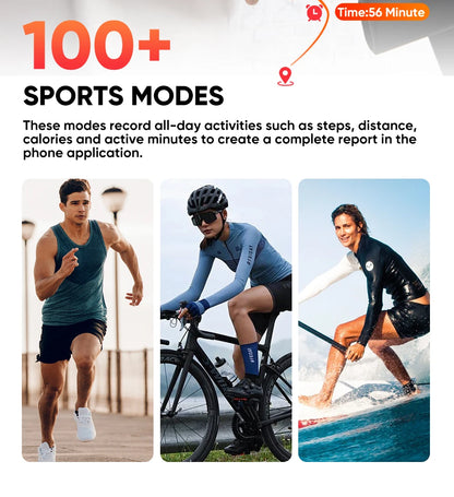 Smart Watch for Men Women, 1.85" HD Screen Fitness Tracker, 100+ Sport Modes, Heart Rate/Sleep Monitor, for Android/iPhone