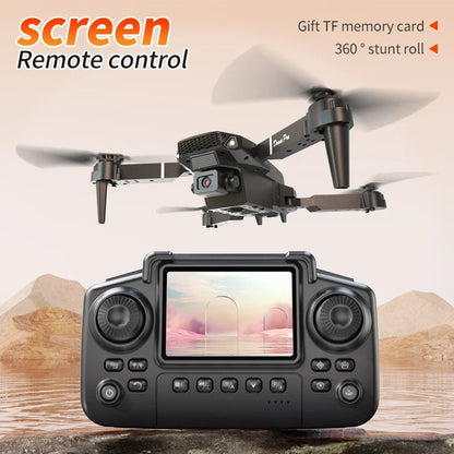 Professional E88 PRO Drone with screen 8K HD Camera WiFi FPV Foldable RC Quadcopter Helicopter Toy for Kids Adults Outdoor Gifts