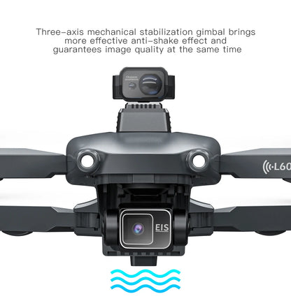 L600 PRO MAX GPS Drone Professional 4K 3-Axis PTZ HD Dual Camera Obstacle Avoidance Brushless Motor 5G WIFI RC Quadcopter Toys