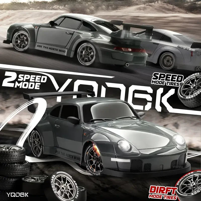 RC Cars 4WD 1:24 20KM/H Full Proportional High RC Drift Car Speed RC Car with LED Lights and Drifting Tires Racing Sport Toy Car