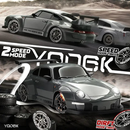 RC Cars 4WD 1:24 20KM/H Full Proportional High RC Drift Car Speed RC Car with LED Lights and Drifting Tires Racing Sport Toy Car