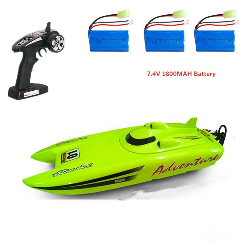 53CM Large 40KM/h High Speed Remote Control RC Racing Boat 150M 2 way Navigation Waterproof Dual Body Electric RC Speedboat Toy