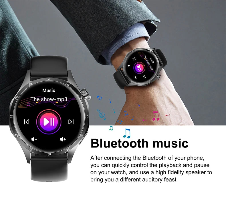 2025 New Mens Smart Watch 360 * 360 Bluetooth Call Smartwatch AMOLED Screen GPS Smart Watches NFC Waterproof Smart Watch for Men