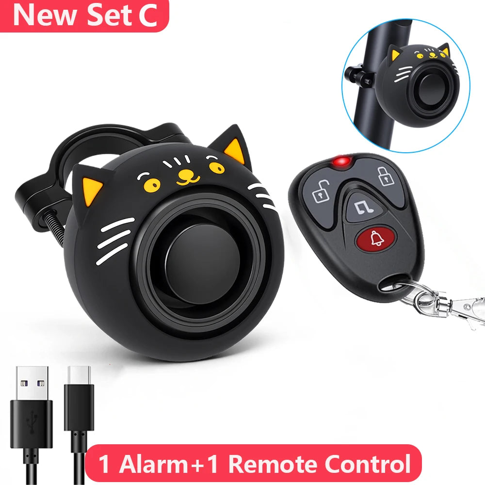 Camluxy Wireless USB Charging Waterproof Bike Alarm Remote Control Vibration Detector Alarm Motorcycle Burglar Alarm