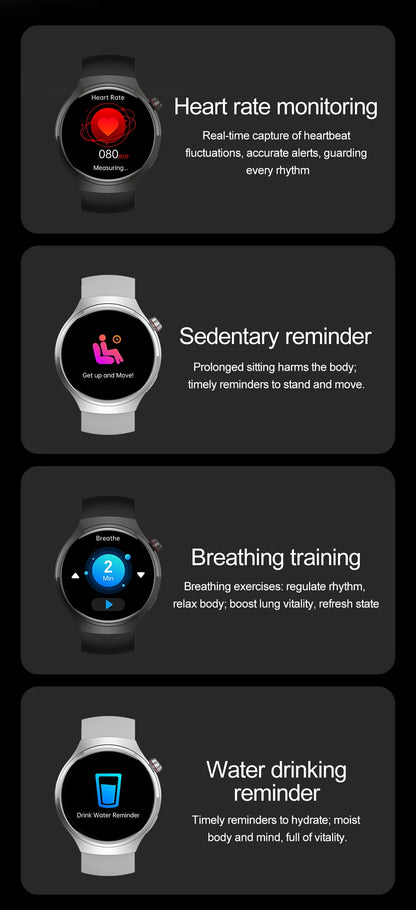 2025 New Watch 4 New Bluetooth Call Smartwatches Men 150+ Sports Mode Health Monitoring AI Voice Assistant Smart Watch IOS