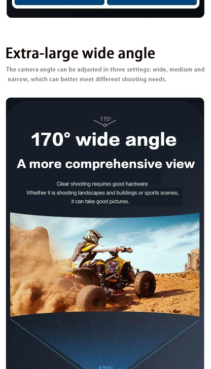 CERASTES Action Camera 5K 4K 60FPS WiFi Anti-shake Dual Screen 170° Wide Angle 30m Waterproof Sport Camera with Remote Control