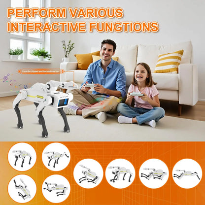 RC Mechanical Dog Multifunction Electric Intelligent Robot Dog with Turret Educational Toy Bionic Smart Robot Toy Gift ﻿
