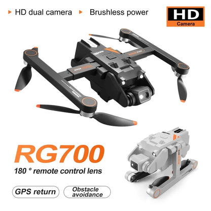 2025 RG700 PRO RC Drone Obstacle Avoidance Aerial photography 4K Dual Camera Quadcopter Gps Four-Axis Helicopter Drone Gift Toy