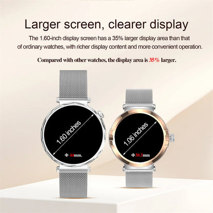 Fashion Women Bluetooth Call Smart Watch Watch AMOLED HD Screen Health Monitoring Waterproof Smartwatches 2025 New Android IOS